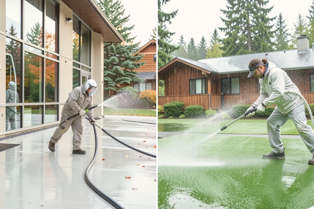 Driveway & Walkway Package in Langley, Island County, WA - Sweep and clear the concrete of debris