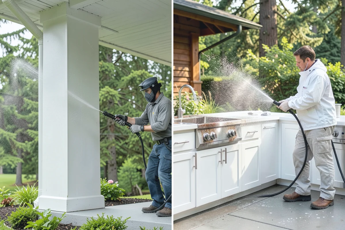 Driveway & Walkway Package in Medina, King County, WA - Sweep and clear the concrete of debris