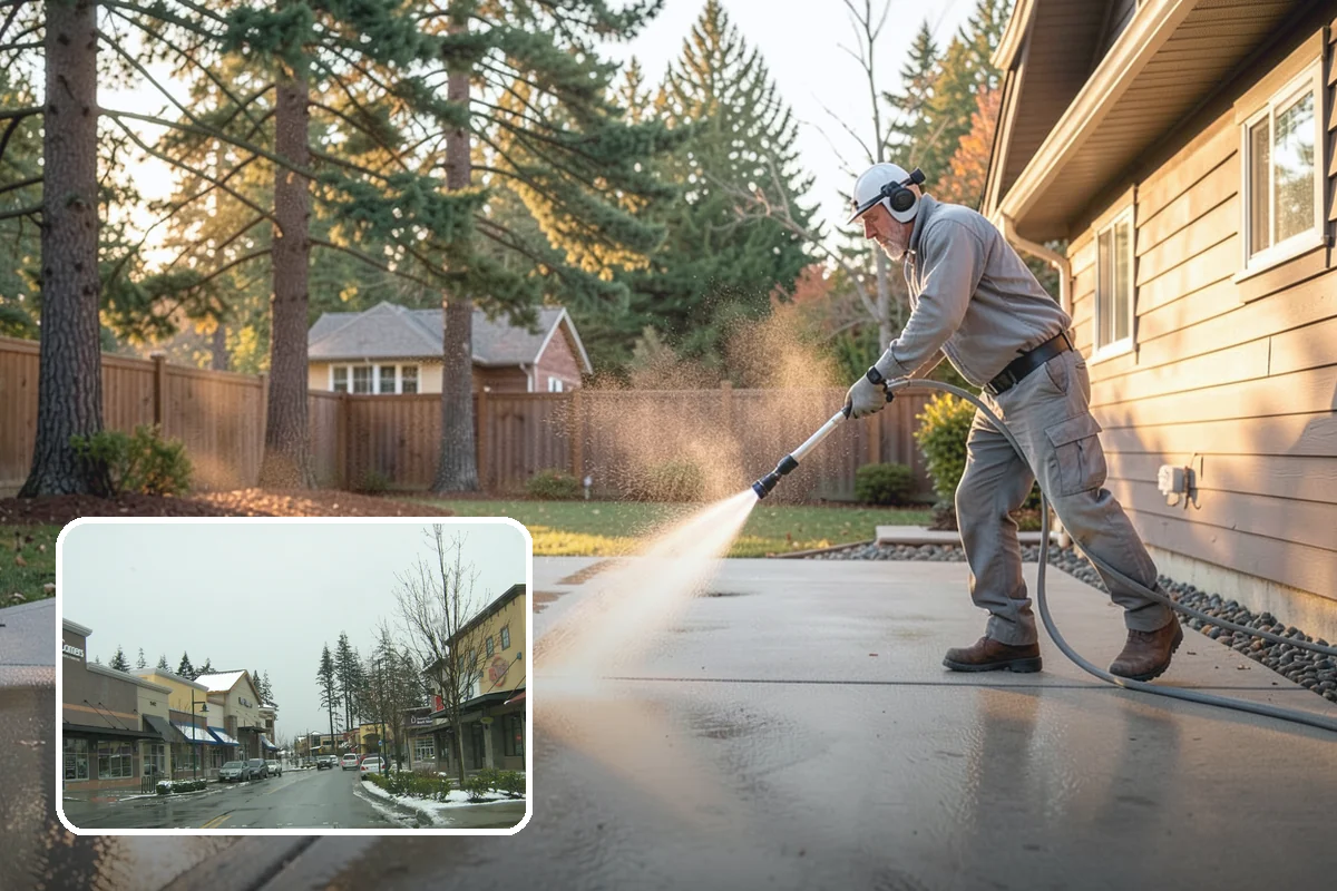 Driveway & Walkway Package in Mill Creek, Snohomish County, WA - Delivers streak-free results with a flat-surface cleaner