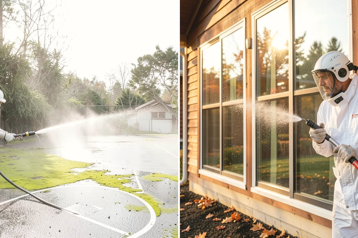 Driveway & Walkway Package in Mill Creek, Snohomish County, WA - Sweep and clear the concrete of debris