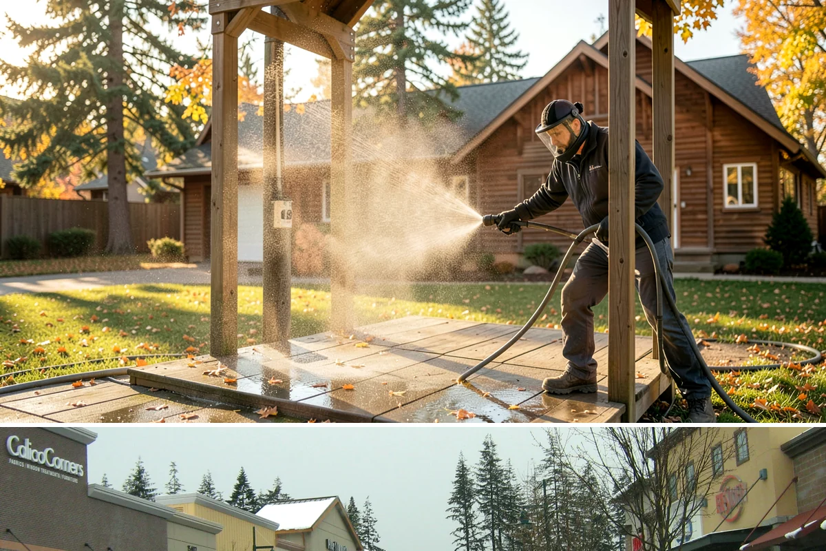 Driveway & Walkway Package in Mill Creek, Snohomish County, WA - Clean the drive and walkways in spring to clear winter moss before it becomes a slipping hazard.