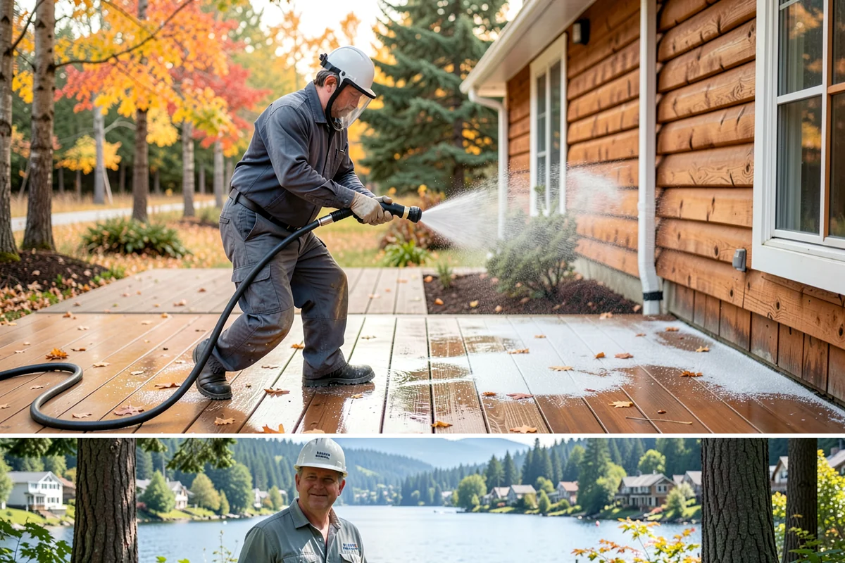 Driveway & Walkway Package in Milton, King County, WA - Clean the drive and walkways in spring to clear winter moss before it becomes a slipping hazard.