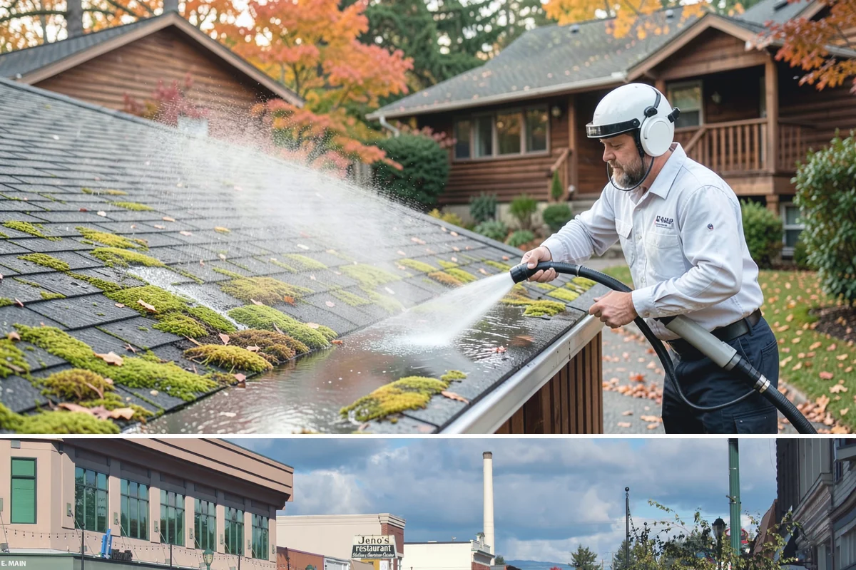 Driveway & Walkway Package in Monroe, Snohomish County, WA - Clean the drive and walkways in spring to clear winter moss before it becomes a slipping hazard.