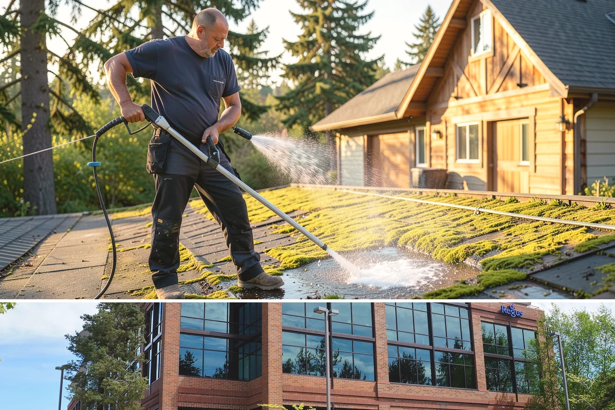 Driveway & Walkway Package in Mountlake Terrace, Snohomish County, WA - Clean the drive and walkways in spring to clear winter moss before it becomes a slipping hazard.