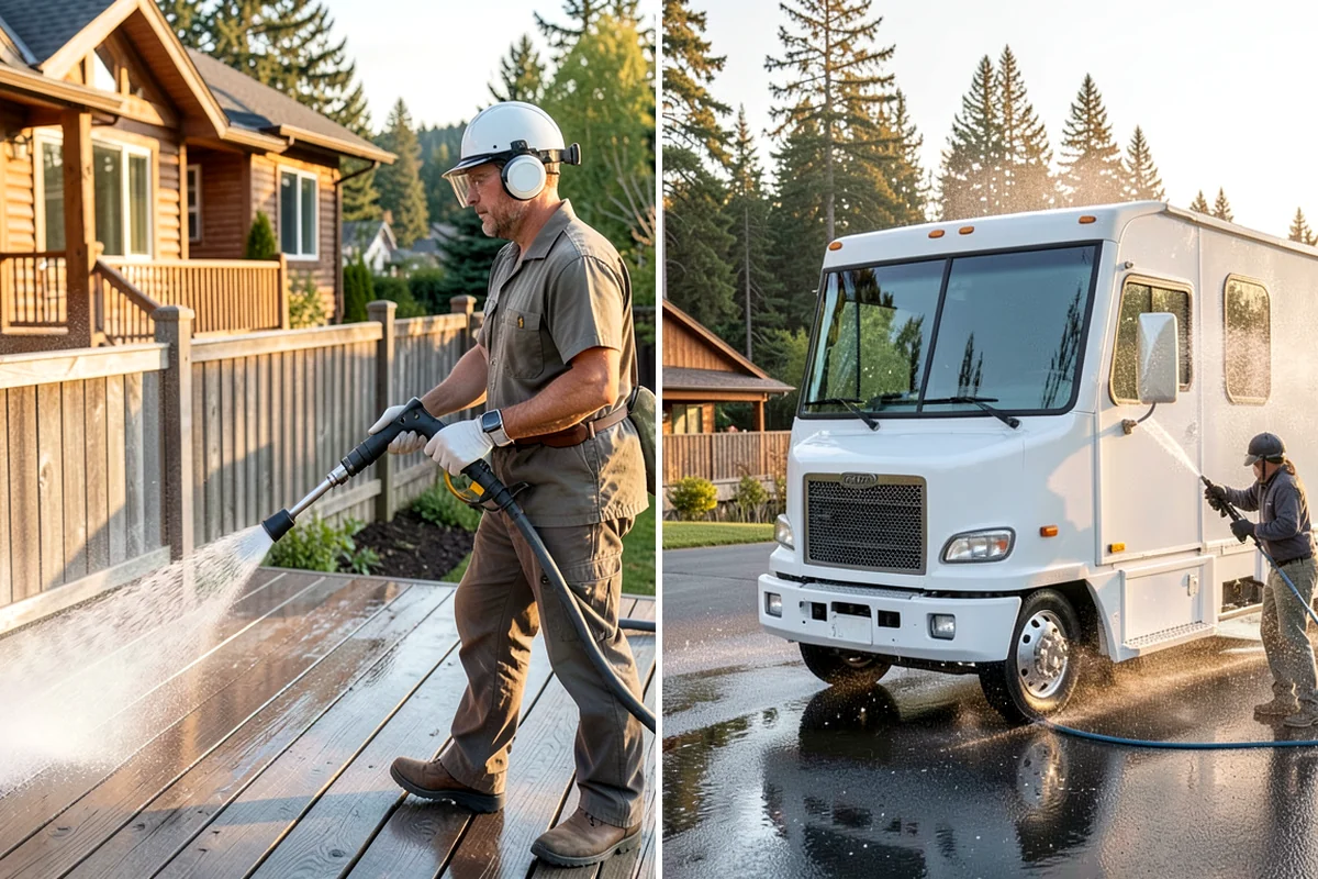 Driveway & Walkway Package in Normandy Park, King County, WA - Sweep and clear the concrete of debris