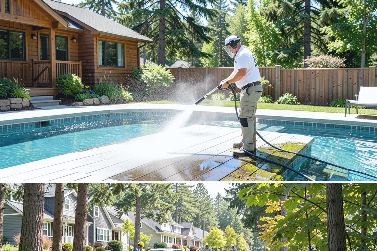 Driveway & Walkway Package in Normandy Park, King County, WA - Clean the drive and walkways in spring to clear winter moss before it becomes a slipping hazard.