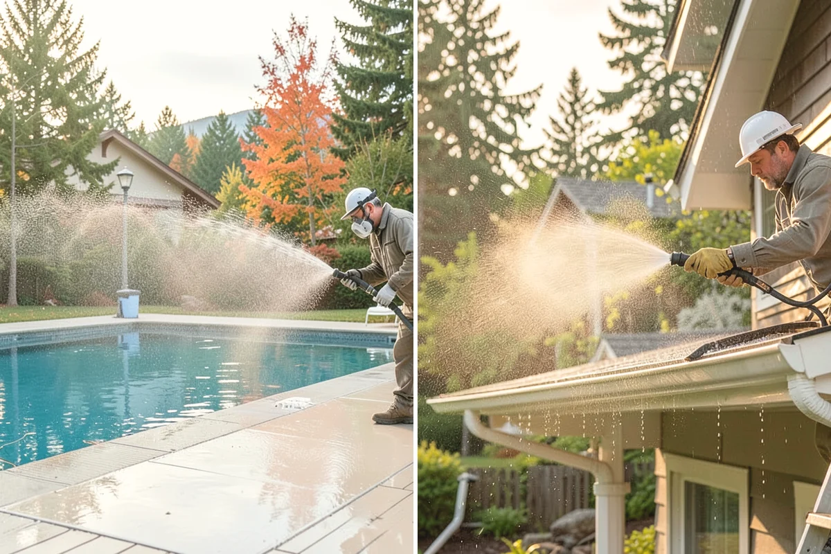 Driveway & Walkway Package in North Bend, King County, WA - Sweep and clear the concrete of debris
