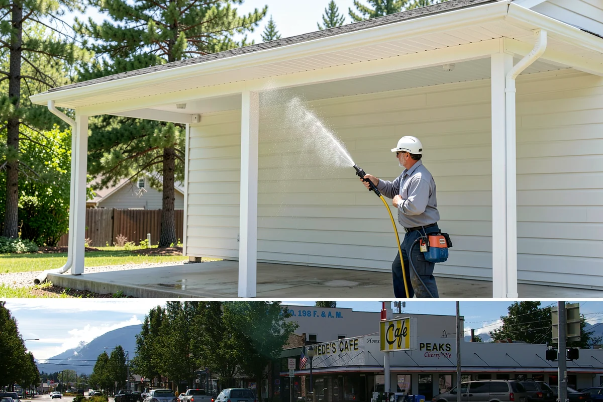 Driveway & Walkway Package in North Bend, King County, WA - Clean the drive and walkways in spring to clear winter moss before it becomes a slipping hazard.