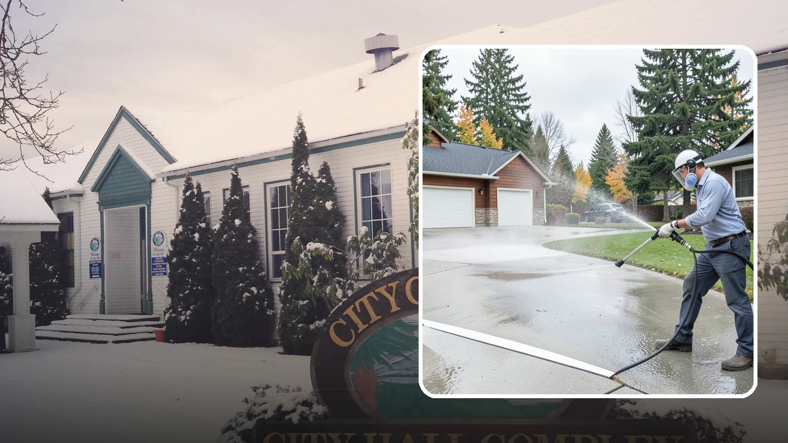Driveway & Walkway Package in Pacific, King County, WA - We surface clean your driveway and connecting walkways together for a uniform, moss-free entrance to your home.