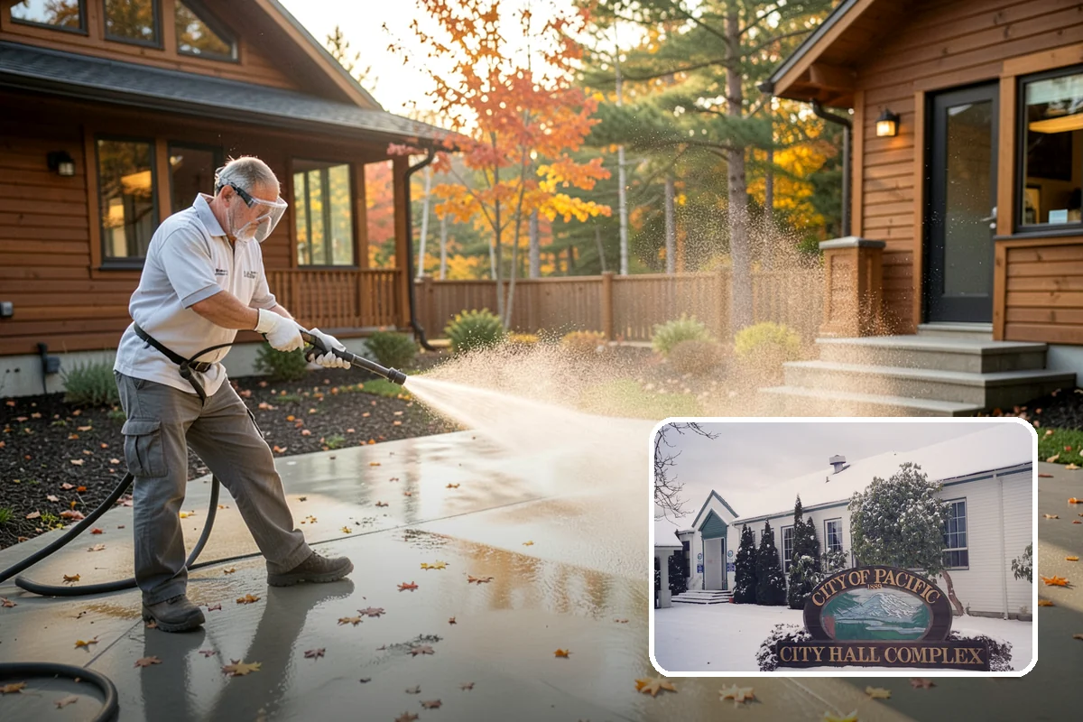 Driveway & Walkway Package in Pacific, King County, WA - Delivers streak-free results with a flat-surface cleaner
