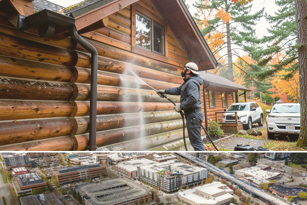 Driveway & Walkway Package in Redmond, King County, WA - Clean the drive and walkways in spring to clear winter moss before it becomes a slipping hazard.