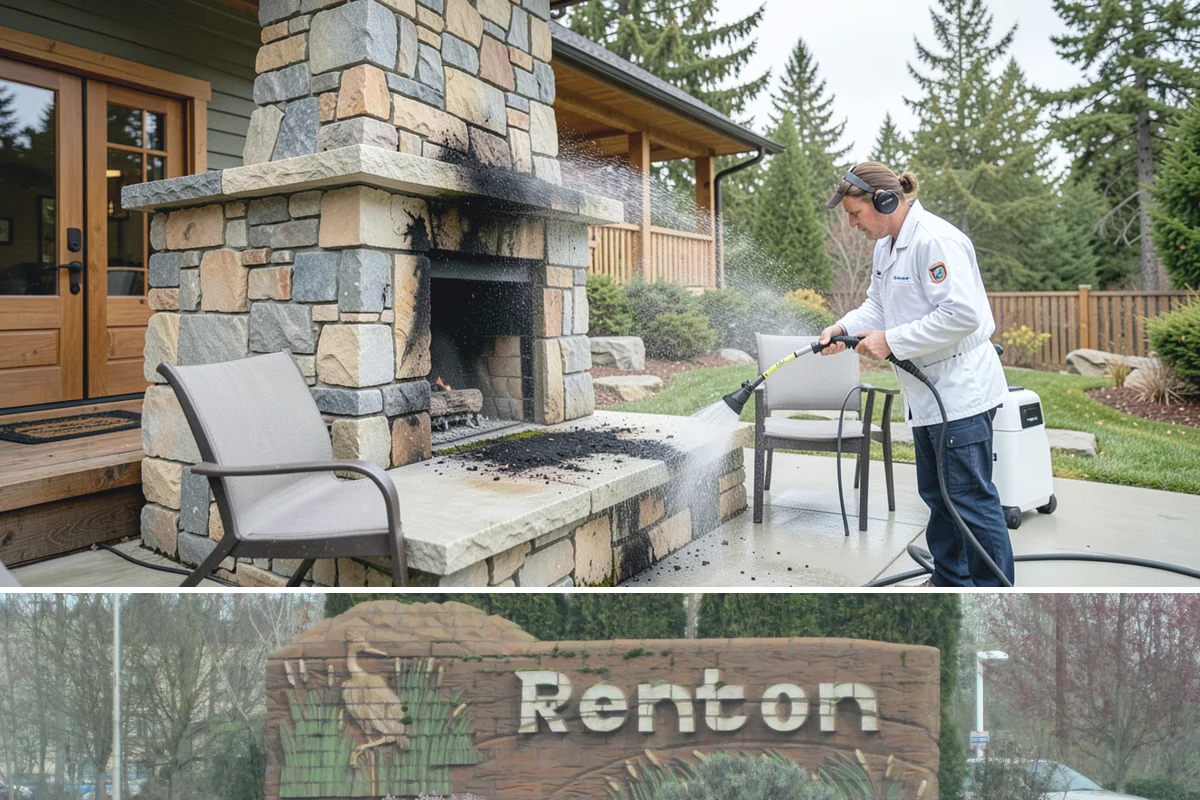 Driveway & Walkway Package in Renton, King County, WA - Clean the drive and walkways in spring to clear winter moss before it becomes a slipping hazard.