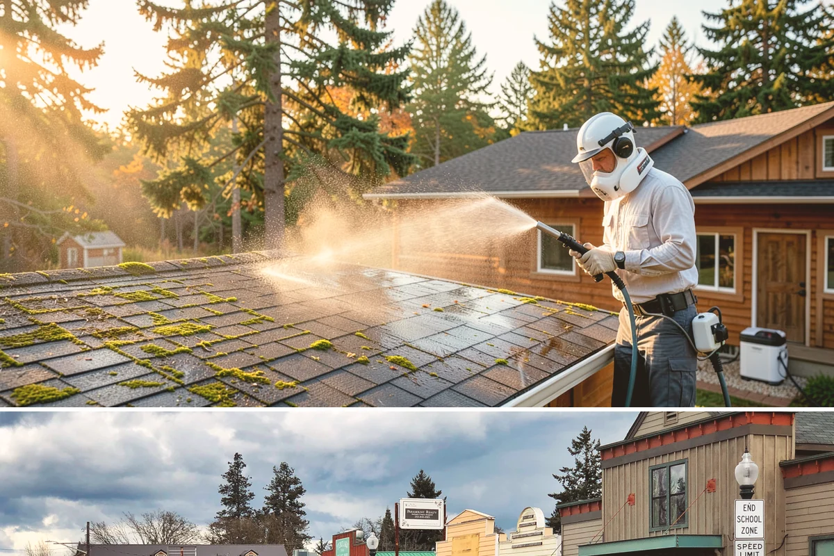 Driveway & Walkway Package in Roy, Pierce County, WA - Clean the drive and walkways in spring to clear winter moss before it becomes a slipping hazard.