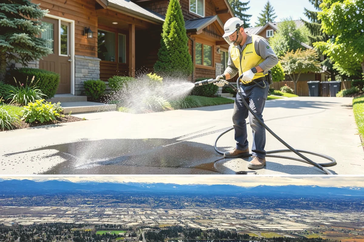 Driveway & Walkway Package in SeaTac, King County, WA - Clean the drive and walkways in spring to clear winter moss before it becomes a slipping hazard.