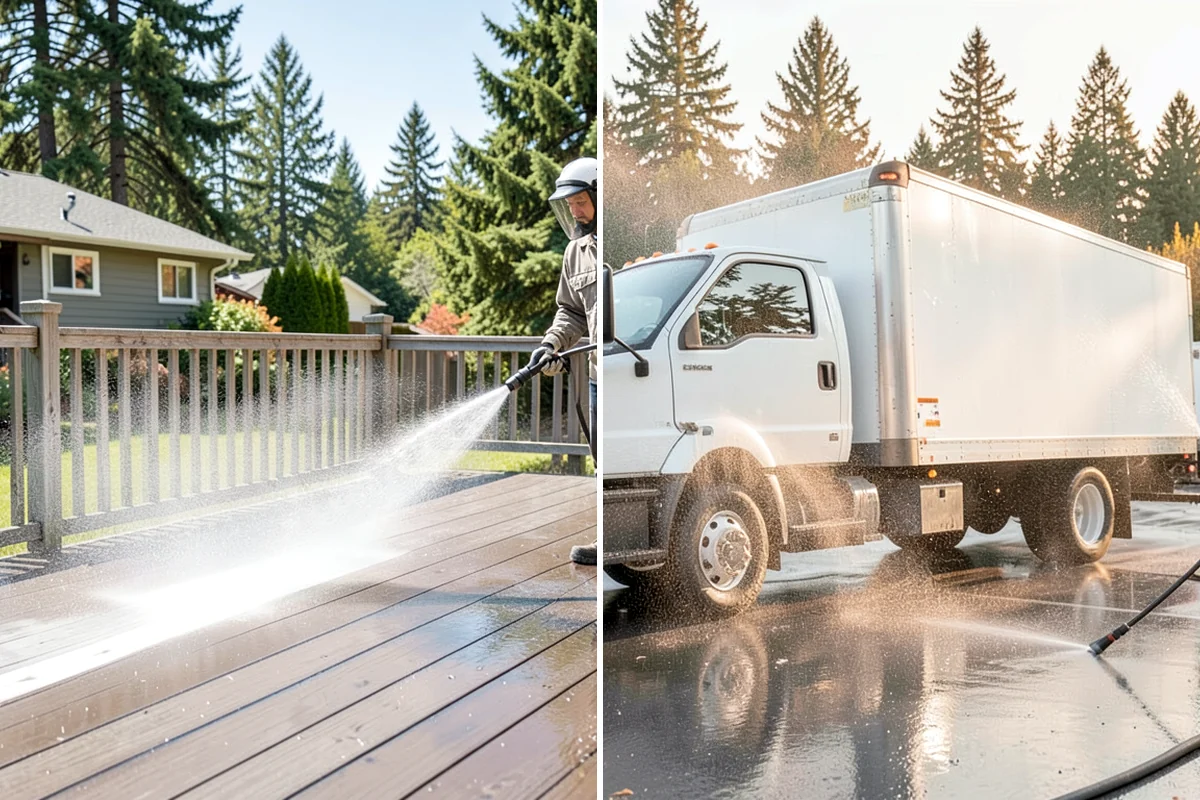 Driveway & Walkway Package in Shoreline, King County, WA - Sweep and clear the concrete of debris