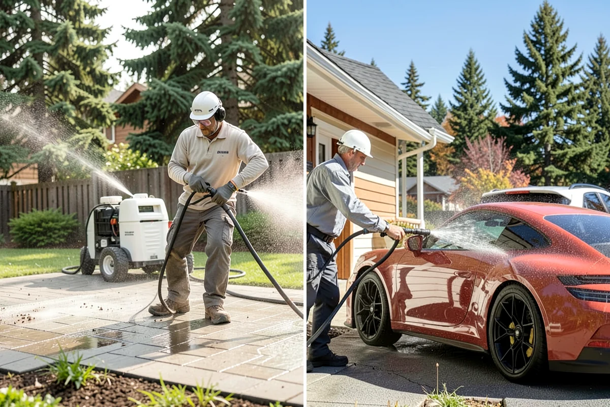 Driveway & Walkway Package in Snoqualmie, King County, WA - Sweep and clear the concrete of debris