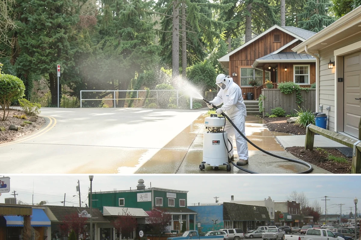 Driveway & Walkway Package in Stanwood, Snohomish County, WA - Clean the drive and walkways in spring to clear winter moss before it becomes a slipping hazard.