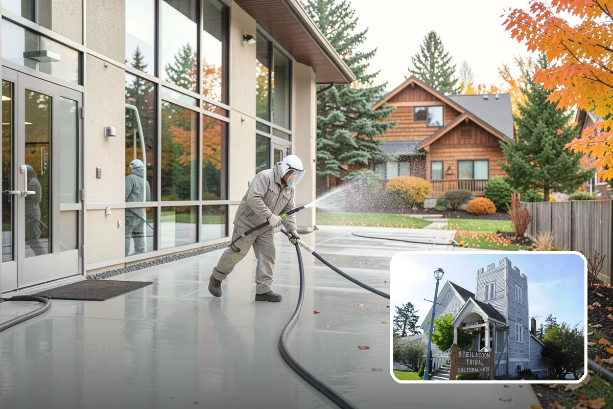 Driveway & Walkway Package in Steilacoom, Pierce County, WA - Delivers streak-free results with a flat-surface cleaner