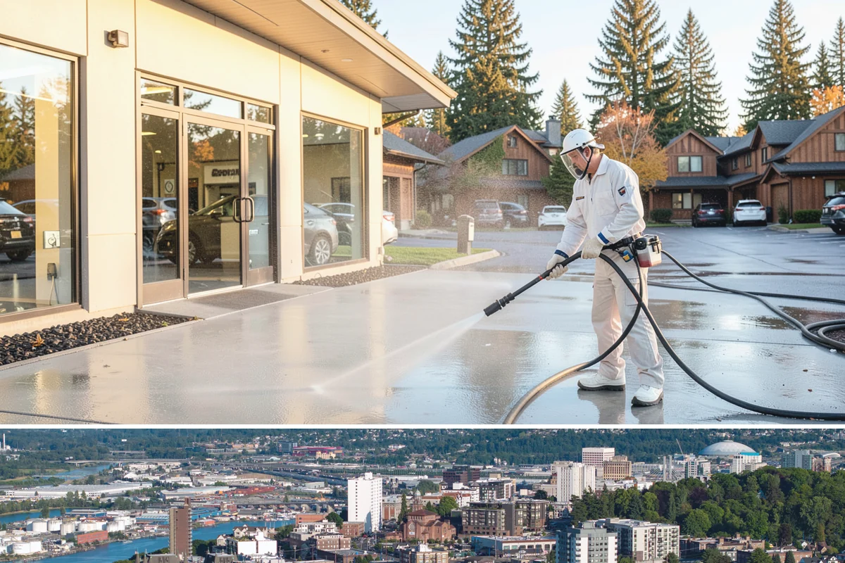Driveway & Walkway Package in Tacoma, Pierce County, WA - Clean the drive and walkways in spring to clear winter moss before it becomes a slipping hazard.