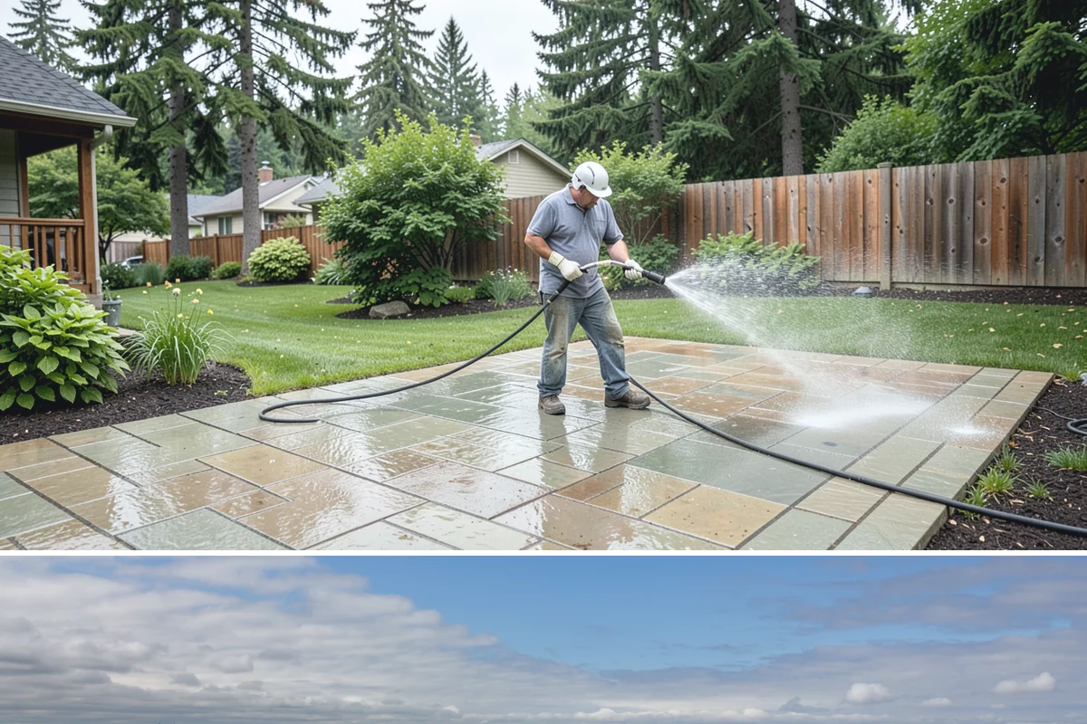 Driveway & Walkway Package in University Place, Pierce County, WA - Clean the drive and walkways in spring to clear winter moss before it becomes a slipping hazard.