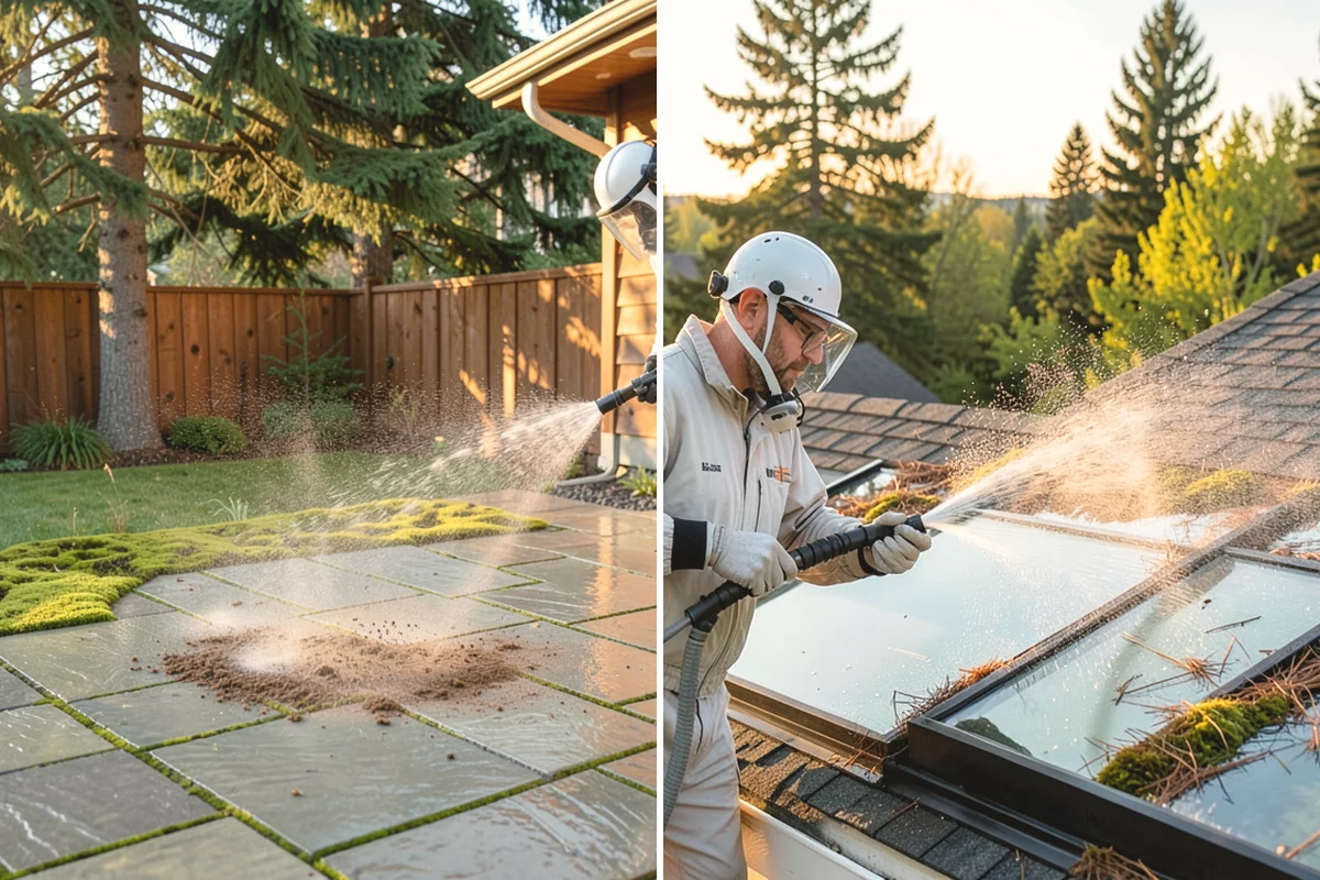 Driveway & Walkway Package in Yarrow Point, King County, WA - Sweep and clear the concrete of debris