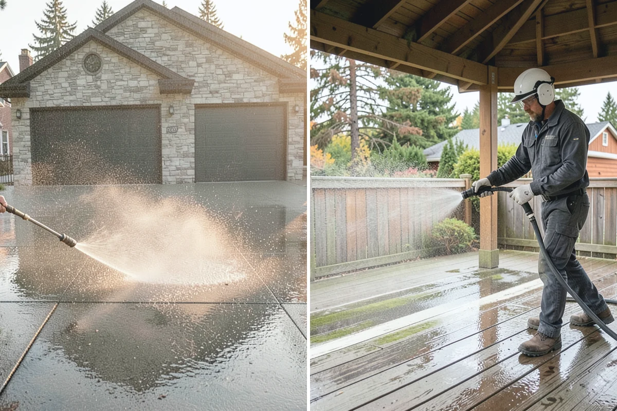 Driveway Brightening in Beaux Arts Village, King County, WA - Deep-clean the driveway to remove surface buildup
