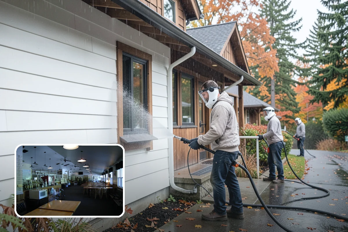 Driveway Brightening in Black Diamond, King County, WA - Evens out blotchy, weather-dulled concrete