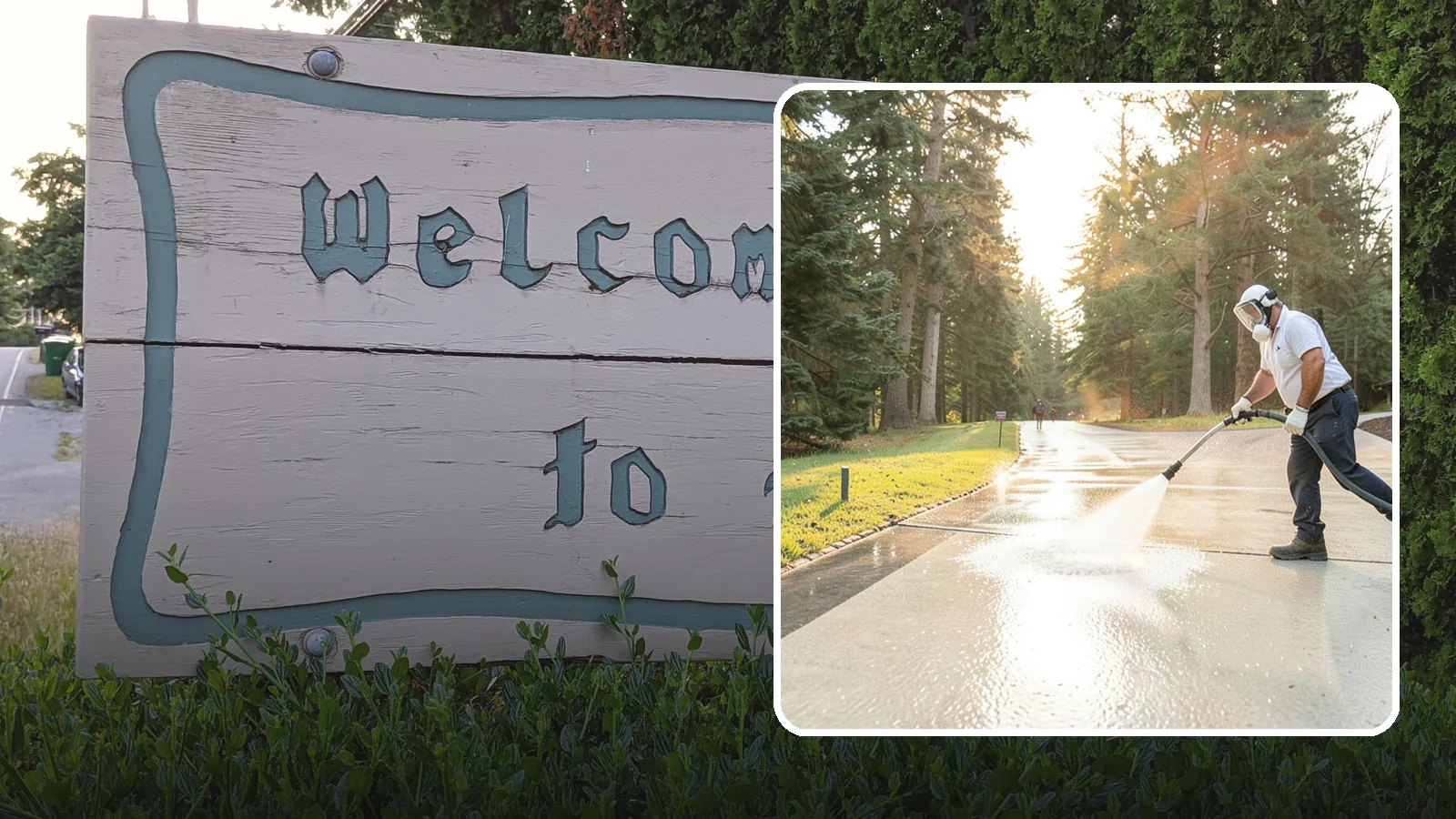 Driveway Brightening in Brier, Snohomish County, WA - A brightening treatment that restores a faded, weather-dulled driveway to a clean, uniform tone.