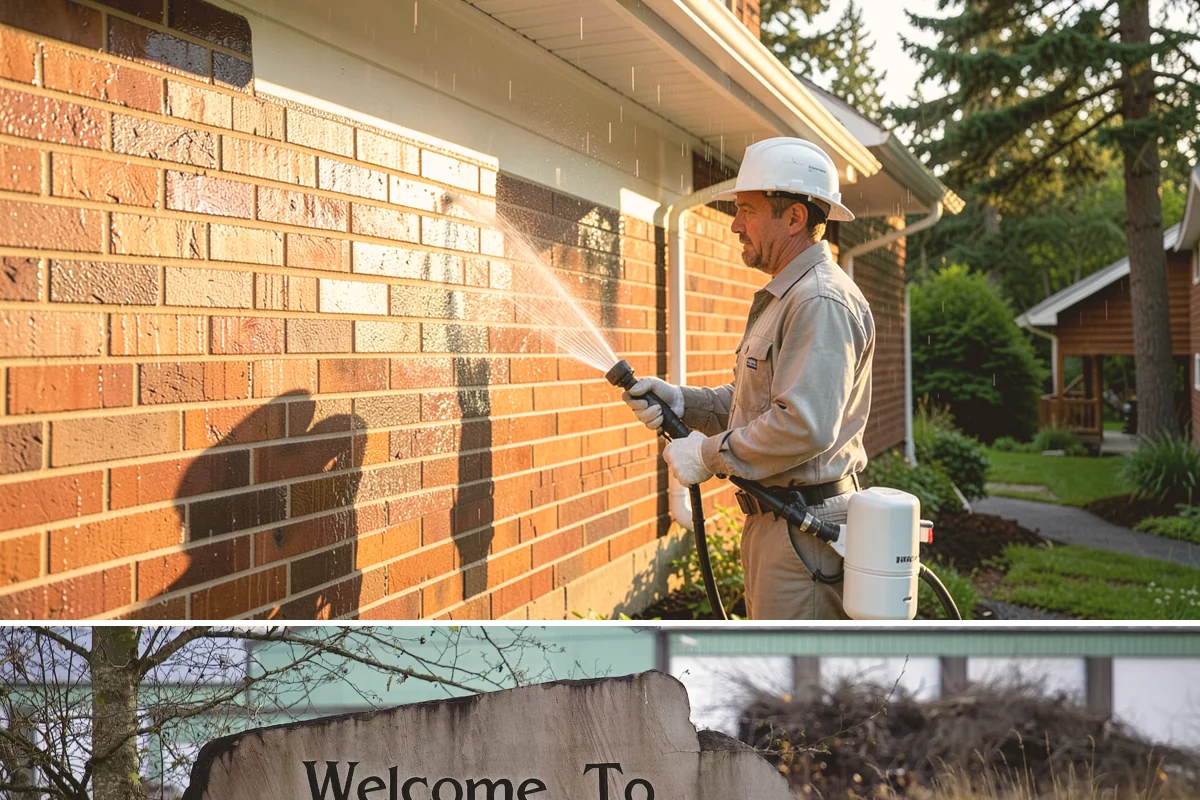 Driveway Brightening in Buckley, Pierce County, WA - Dry summer conditions let brightening treatments perform and the surface dry evenly.