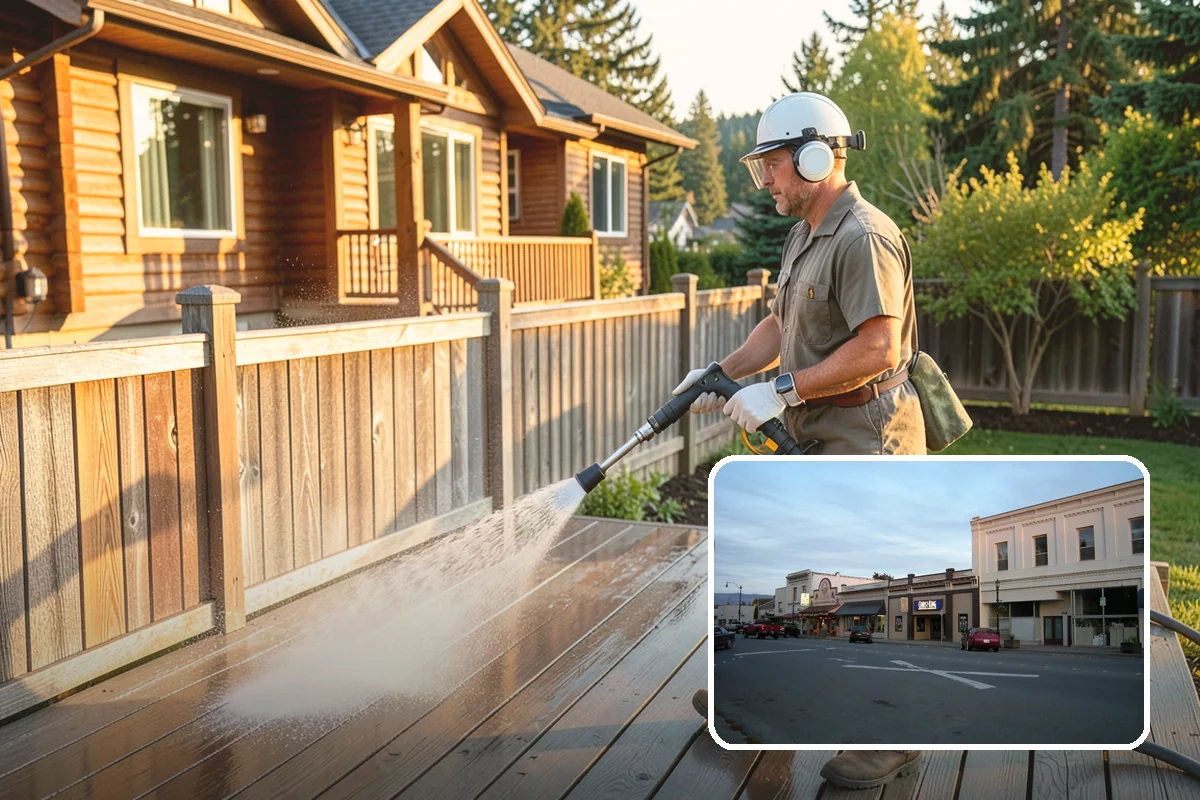 Driveway Brightening in Burlington, Skagit County, WA - Evens out blotchy, weather-dulled concrete