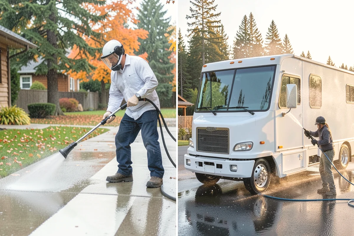 Driveway Brightening in Burlington, Skagit County, WA - Deep-clean the driveway to remove surface buildup