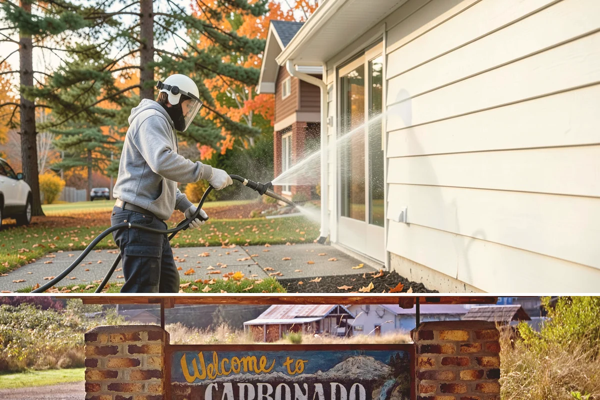 Driveway Brightening in Carbonado, Pierce County, WA - Dry summer conditions let brightening treatments perform and the surface dry evenly.