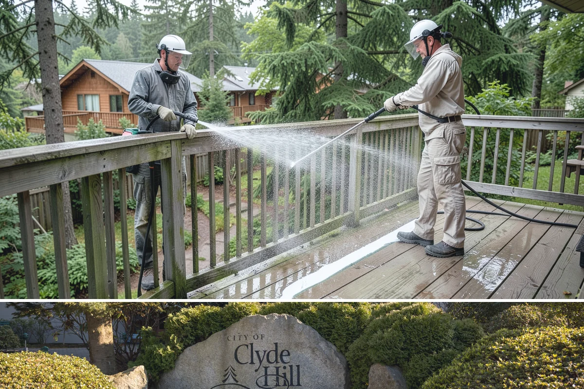 Driveway Brightening in Clyde Hill, King County, WA - Dry summer conditions let brightening treatments perform and the surface dry evenly.