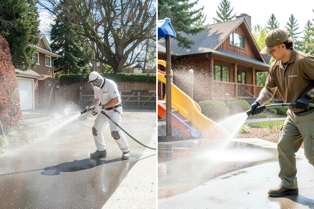 Driveway Brightening in Concrete, Skagit County, WA - Deep-clean the driveway to remove surface buildup