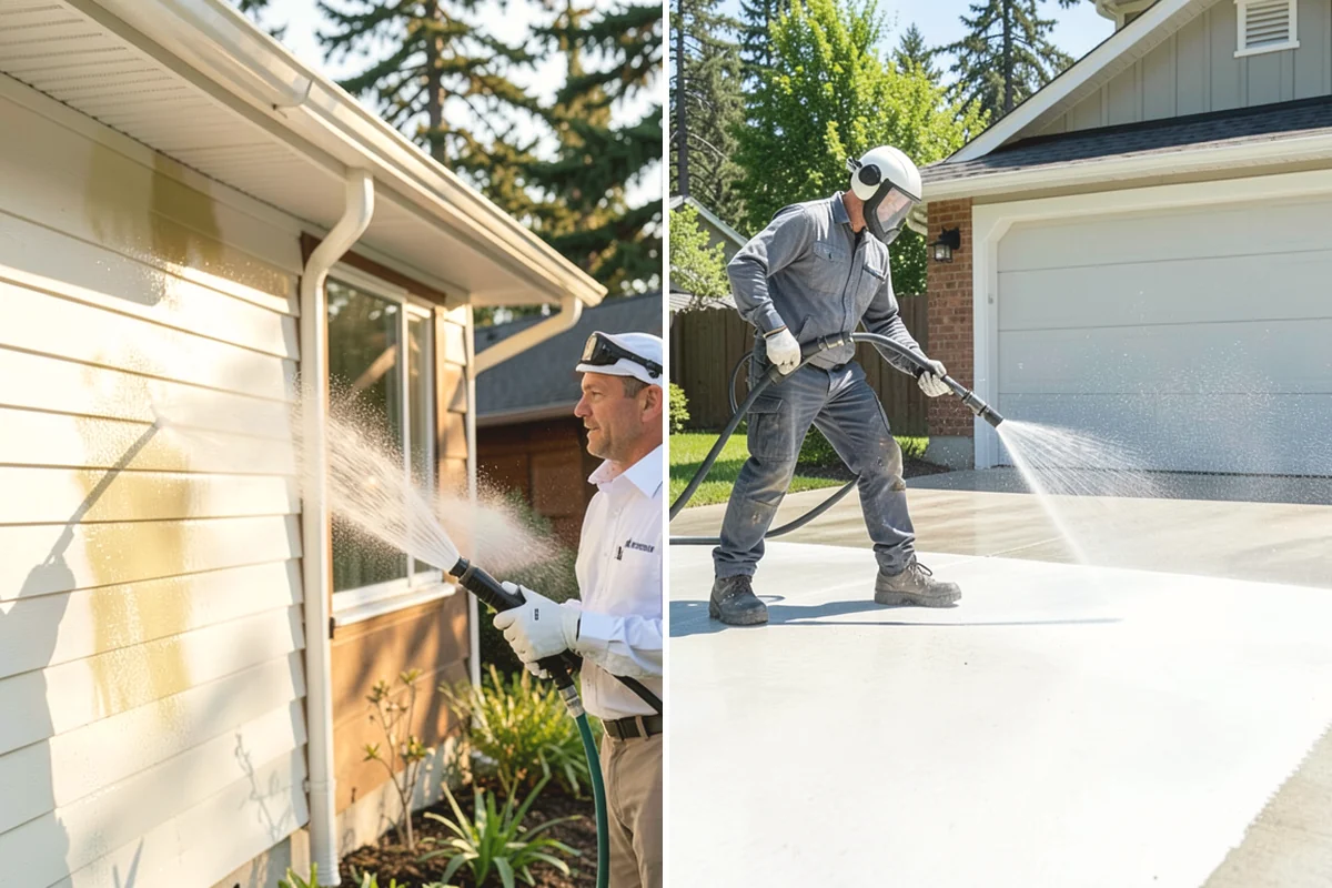 Driveway Brightening in Covington, King County, WA - Deep-clean the driveway to remove surface buildup
