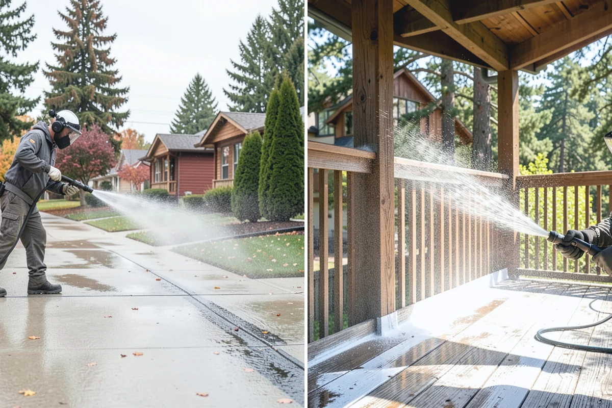 Driveway Brightening in Des Moines, King County, WA - Deep-clean the driveway to remove surface buildup