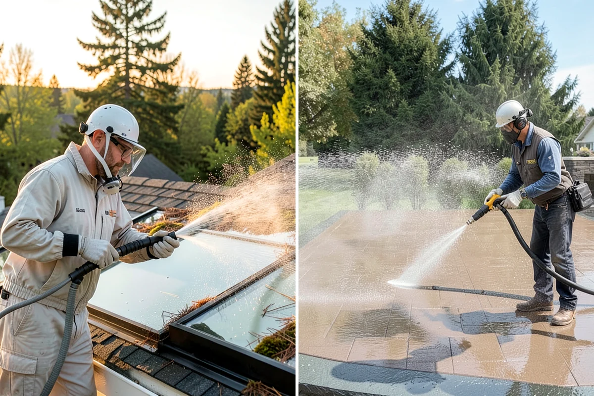 Driveway Brightening in DuPont, Pierce County, WA - Deep-clean the driveway to remove surface buildup