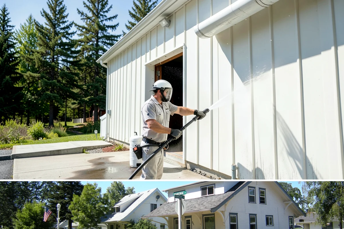 Driveway Brightening in DuPont, Pierce County, WA - Dry summer conditions let brightening treatments perform and the surface dry evenly.
