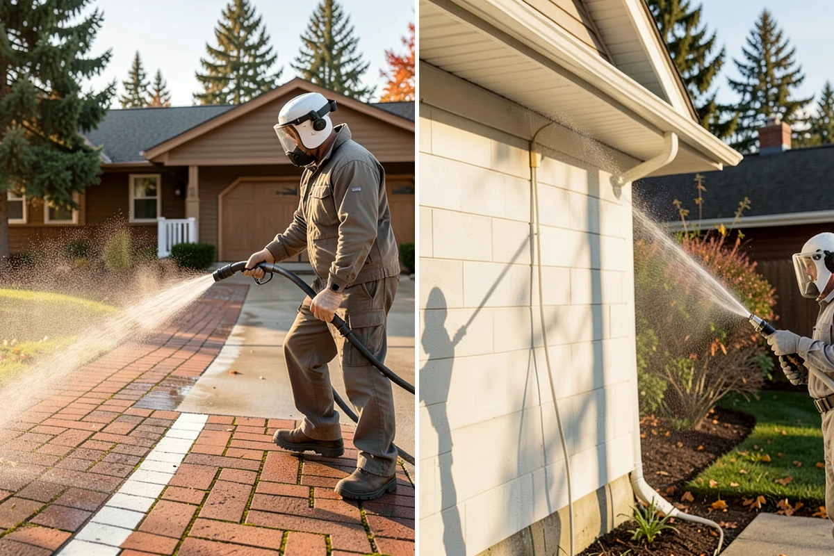 Driveway Brightening in Fircrest, Pierce County, WA - Deep-clean the driveway to remove surface buildup