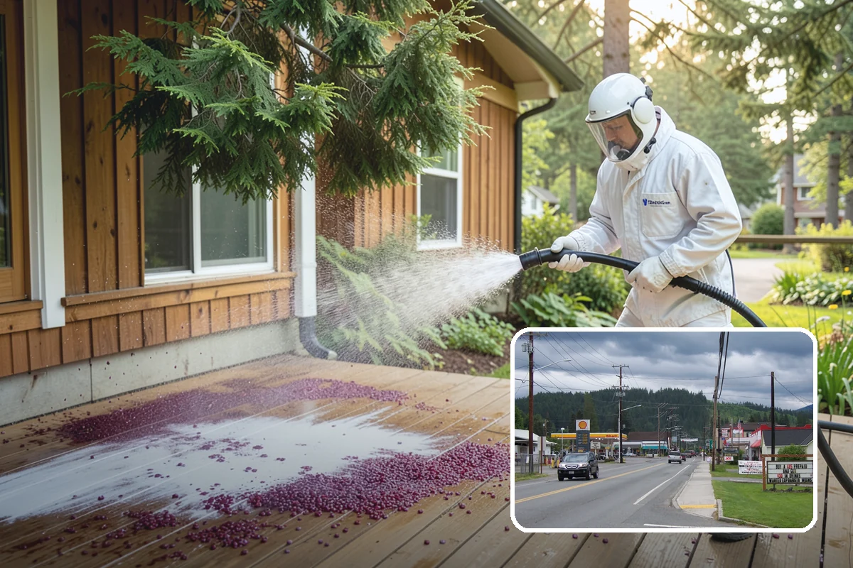 Driveway Brightening in Granite Falls, Snohomish County, WA - Evens out blotchy, weather-dulled concrete