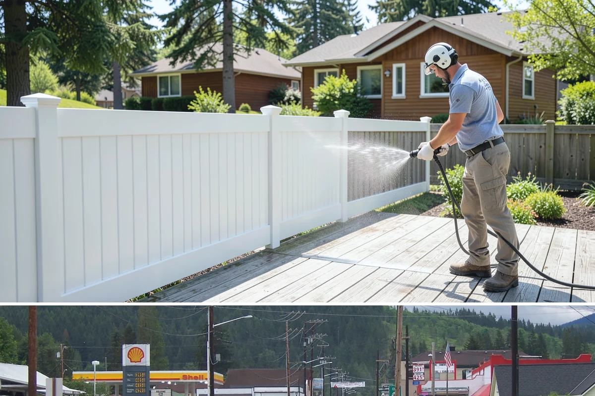 Driveway Brightening in Granite Falls, Snohomish County, WA - Dry summer conditions let brightening treatments perform and the surface dry evenly.