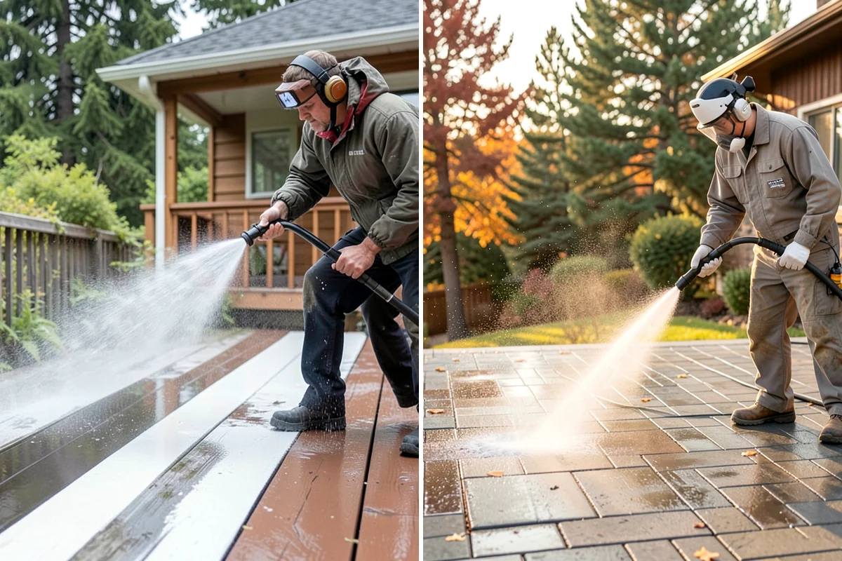Driveway Brightening in Hunts Point, King County, WA - Deep-clean the driveway to remove surface buildup