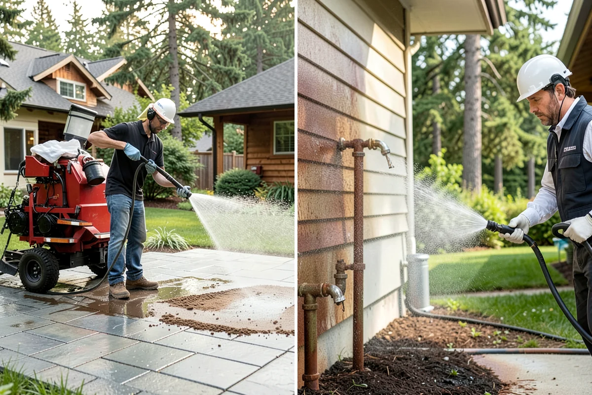 Driveway Brightening in Kenmore, King County, WA - Deep-clean the driveway to remove surface buildup