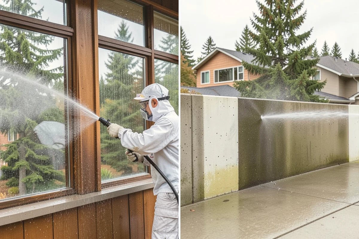 Driveway Brightening in Kirkland, King County, WA - Deep-clean the driveway to remove surface buildup