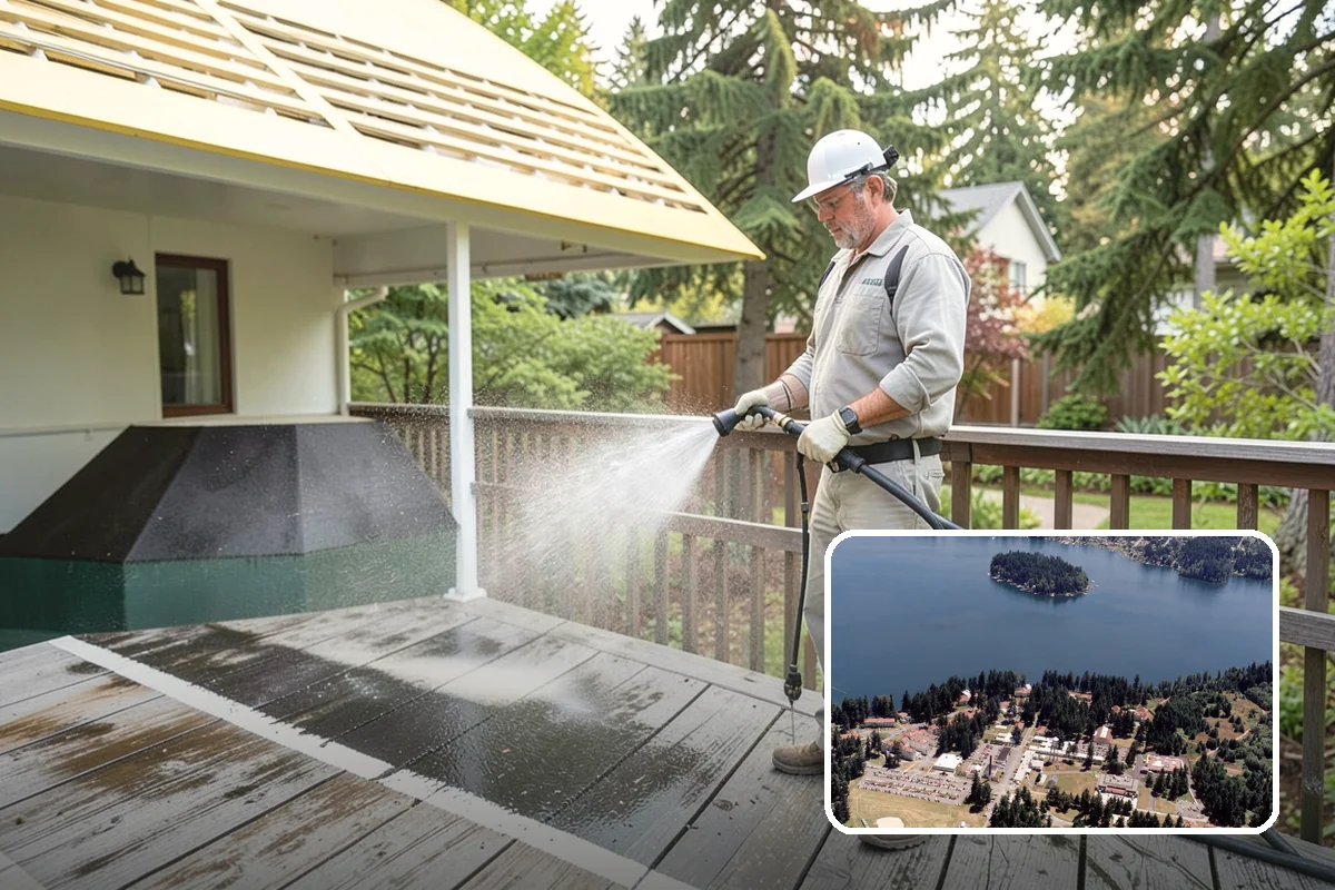 Driveway Brightening in Lakewood, Pierce County, WA - Evens out blotchy, weather-dulled concrete