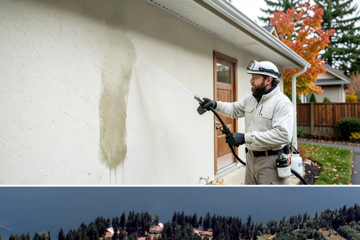 Driveway Brightening in Lakewood, Pierce County, WA - Dry summer conditions let brightening treatments perform and the surface dry evenly.