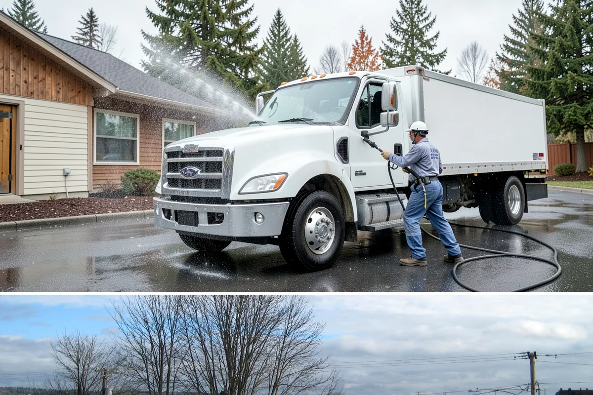 Driveway Brightening in Langley, Island County, WA - Dry summer conditions let brightening treatments perform and the surface dry evenly.