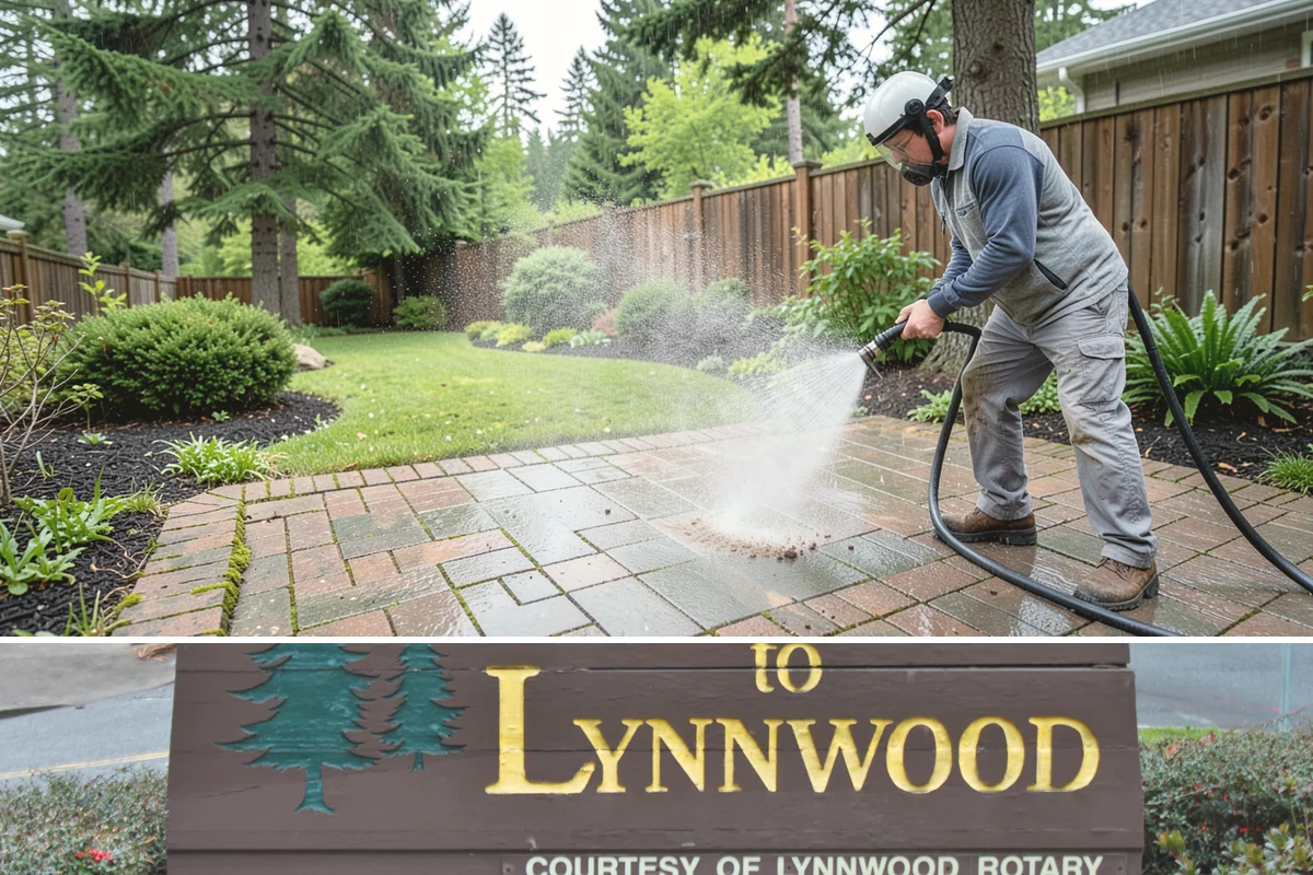 Driveway Brightening in Lynnwood, Snohomish County, WA - Dry summer conditions let brightening treatments perform and the surface dry evenly.