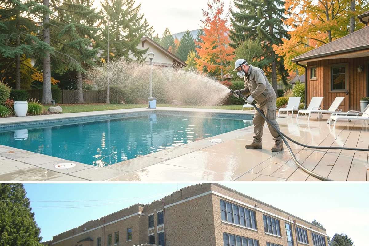 Driveway Brightening in Maple Valley, King County, WA - Dry summer conditions let brightening treatments perform and the surface dry evenly.