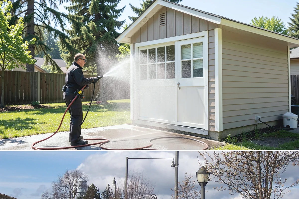 Driveway Brightening in Marysville, Snohomish County, WA - Dry summer conditions let brightening treatments perform and the surface dry evenly.